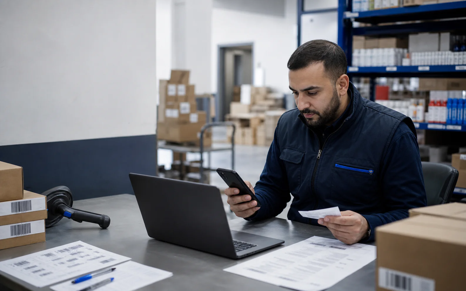 Poste opérationnel de suivi logistique et de livraison en temps réel