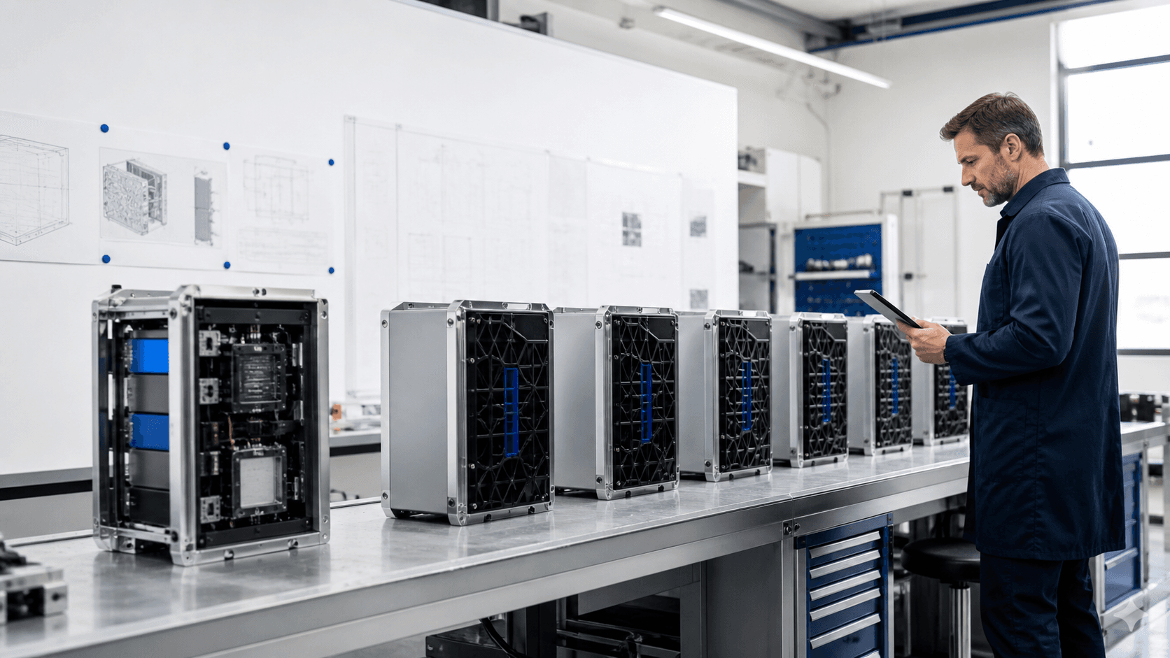 Série de modules contrôlés pour préparer le passage du prototype à la production