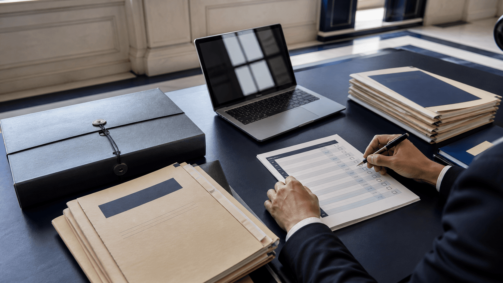 Dossiers et checklist organisés pour une revue de conformité des données